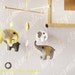 Baby Mobile - Baby Crib Mobile - Elephant Mobile - Polka Dot Grey Powder Yellow White Elephants theme(Custom colors available)
