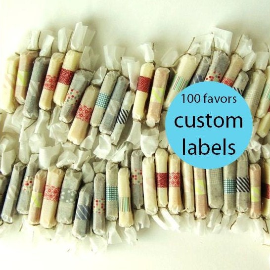 100 Wedding Soap Favors // Custom Labels for your Event // Vegan Organic Wedding Favors - Bridal Shower Favors - Birthday Party Favors