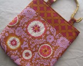 SALE - Burgundy and mustard carry bag