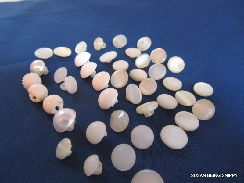 Buttons  43 Small White Shank Style