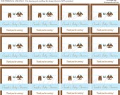 Printable Labels or Gift Tags - Baby Shower - Blue & Brown Il_170x135