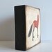 Rustic Wall Decor l Foxy Red Fox 5x5 art block on wood nature forest woodland animal brown cream black red tile studio