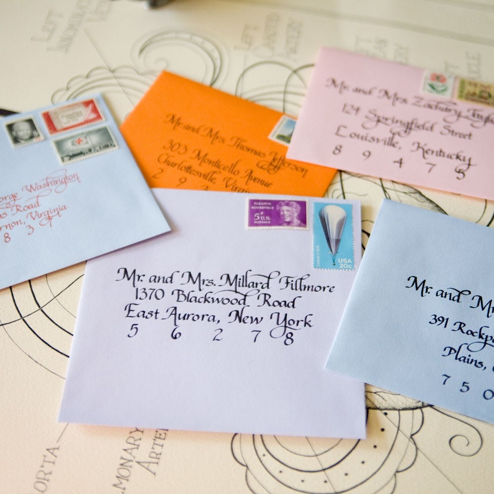 Beautiful Hand Addressed Envelopes