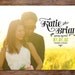 Modern Save The Date Magnet or Card - Sunflower Wedding