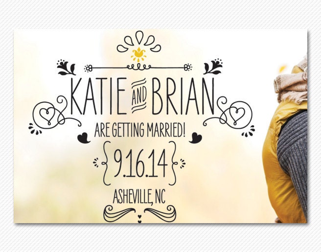 Save The Date Postcard, Save The Date Magnet, Save The Date Card, Printable Save The Date, Custom Colors, Photo