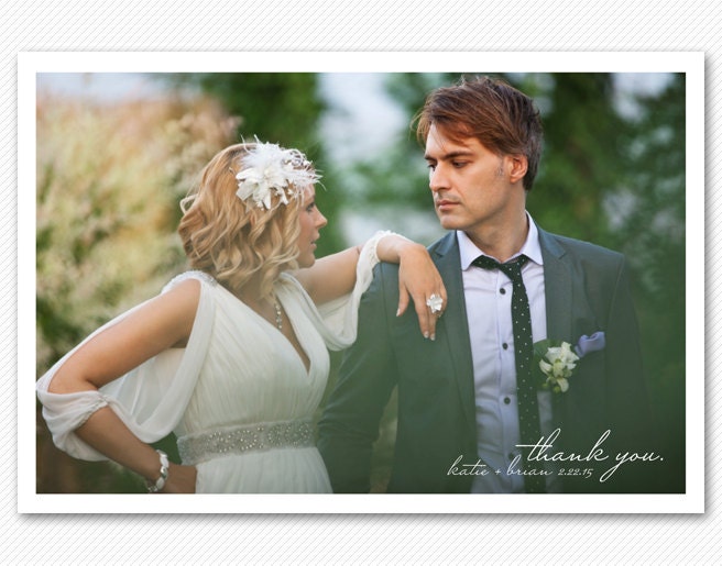 Wedding Thank You Card or Magnet - Simplicity