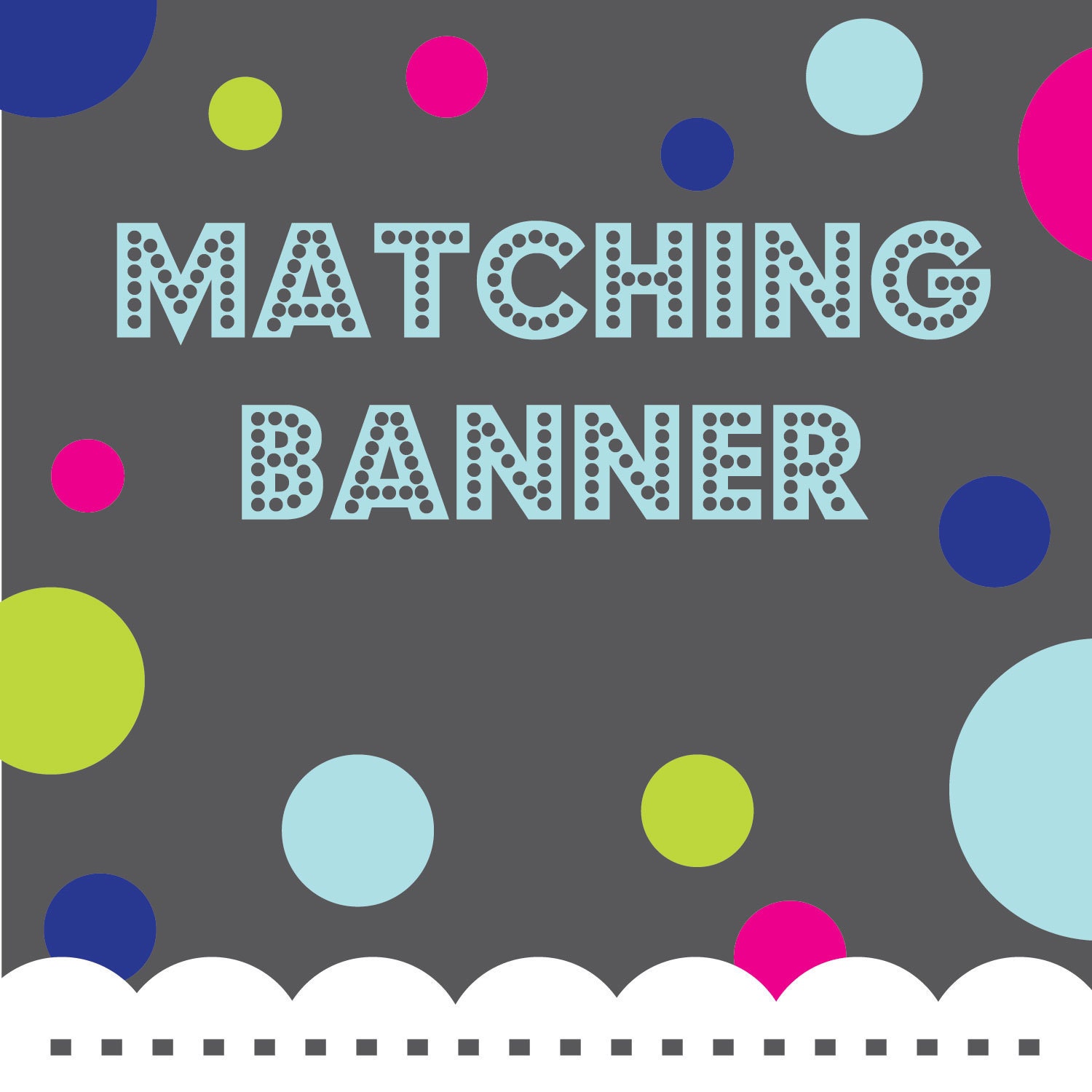 Printable Banner to Match any Invitation Design from OhCreativeOne, DIY digital file