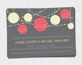 Printable Rehearsal Dinner Invitations, Night, Lanterns, Stars, Birthday, Retirement, Outdoor Party, Pick Your Colors, DIY digital file