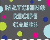Printable Recipe Cards to Match any Invitation Design from OhCreativeOne, DIY digital file