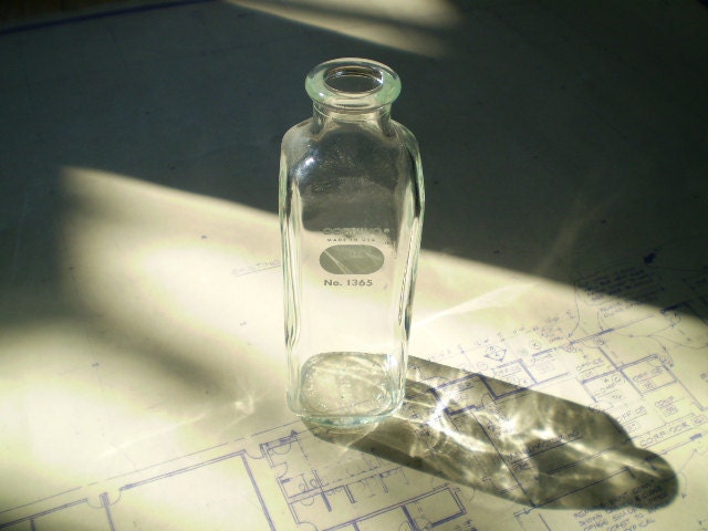 Vintage Laboratory or Specimen Bottle - Clear Glass - Corning No. 1365