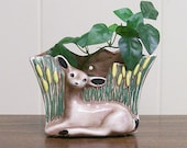 Vintage Wall Pocket Ceramic Fawn