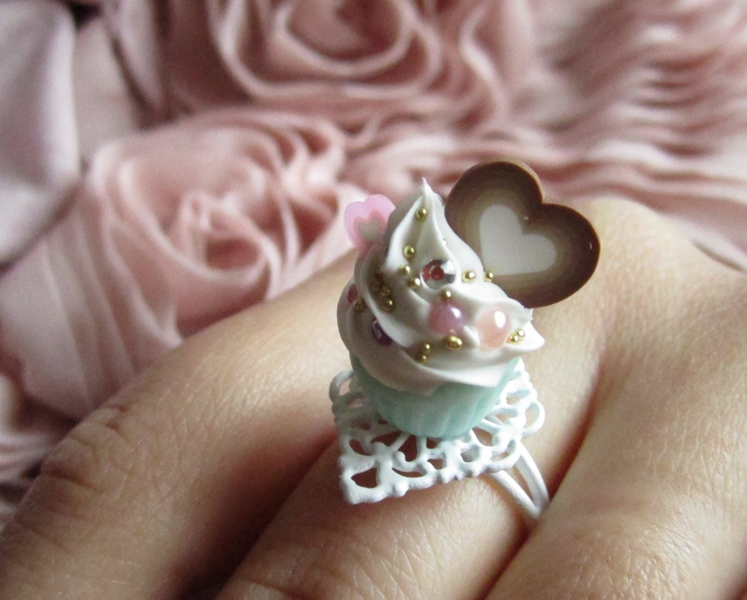Baby Blue Cupcake Ring