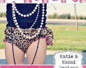 Leopard Ruffle Bloomers with Hot Pink Bow Only 6 available Ready to Ship