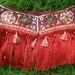 Perfectly Beautiful Belly Dance belt beaded sequined in maroon gold green and red