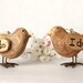 Personalized Wooden Love Bird Pair