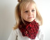 Crochet PATTERN pdf Girl Boy Teen Adult Unisex Cowl Neck warmer Scarf with buttons (022)