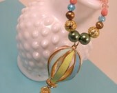 Hot Air Balloon Necklace with Pastels
