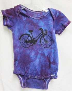 Bike on Purple 18 month Onesie
