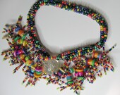 Tutti-frooti Rainbow Beaded Bracelet Queen-size - BeadEnCounter