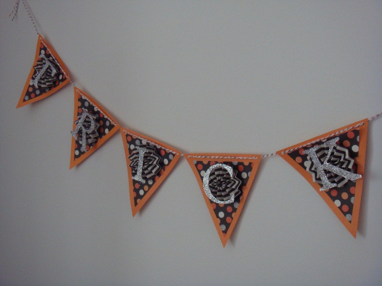 Trick or Treat Halloween Pennant Banner Garland Made to Order Il_570xn