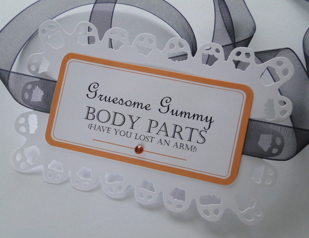 Candy Buffet Labels for Halloween in Ghost Design - Set of 10 Il_570xn