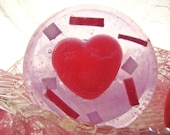 Sweetheart Round Soap--Great for your Valentine--Luxurious Shea Butter Soap