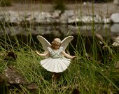 Fantasy Photography Photo Photograph Fine Art Print, Magical Surreal Flower Fairy, Girl baby bedroom wall Nursery Baby Shower Woodland Green