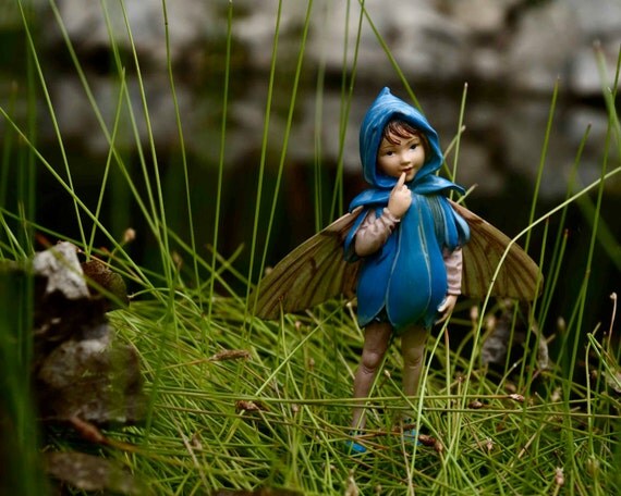 Boy Fairy Photo, Turquoise Blue Fine Art Photography Photograph Print, Emerald Green, Woodland Baby Nursery Bedroom Wall Waldorf Magical