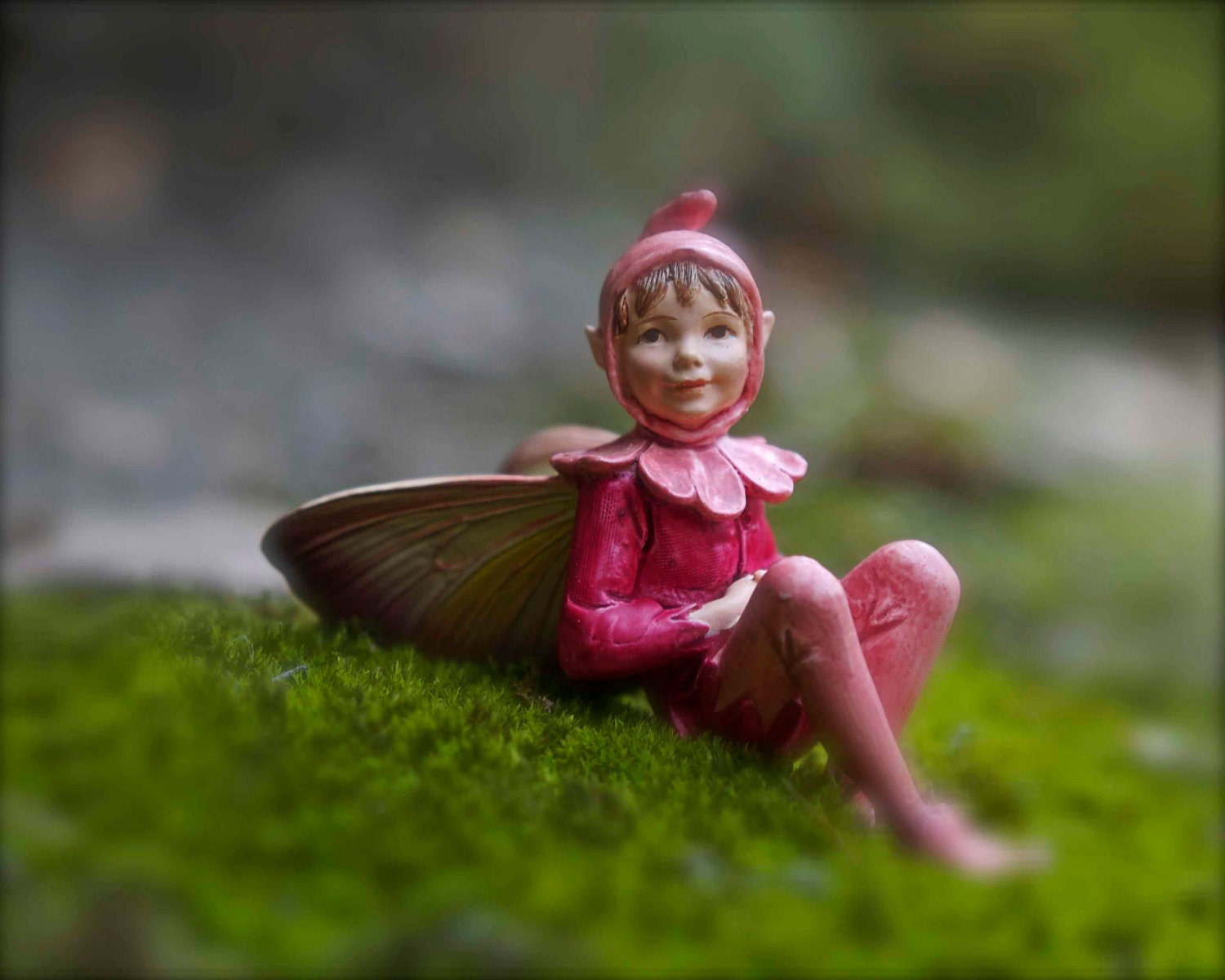 Flower Fairy Photography, Fine Art Fantasy Photo, Baby Nursery Princess Girl Magical Pastel Bedroom Wall Art Green Ornage Purple