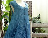 Sleeveless Cotton Top - Blue
