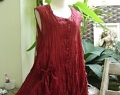 Sleeveless Cotton Top - Red Wine