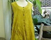 Sleeveless Cotton Top - Mustard Yellow
