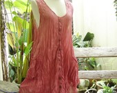 Sleeveless Cotton Tunic II - Blush Pink