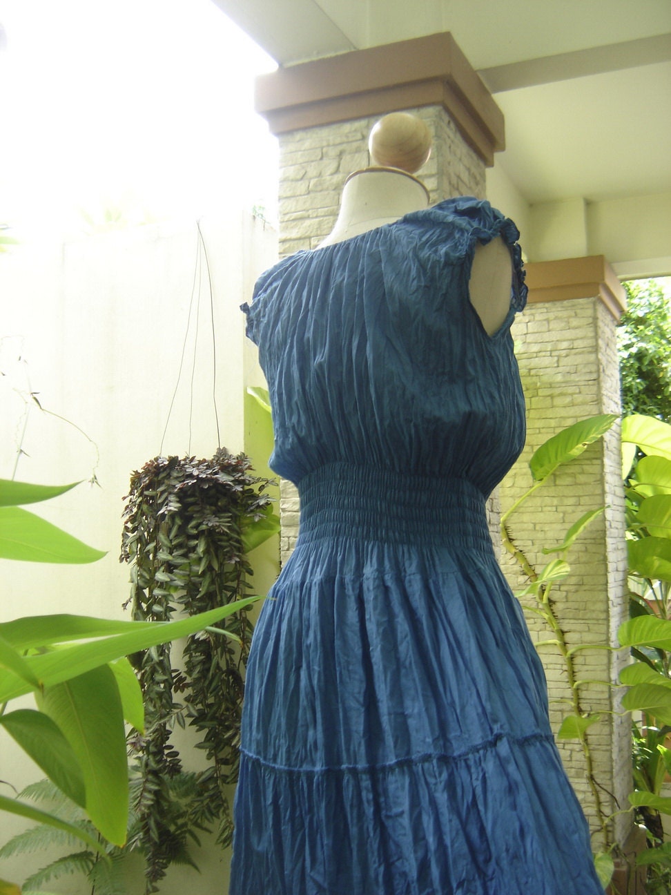 Princess Cotton Dress - Blue