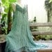Double Layers Maxi Cotton Dress III - Cadet Green