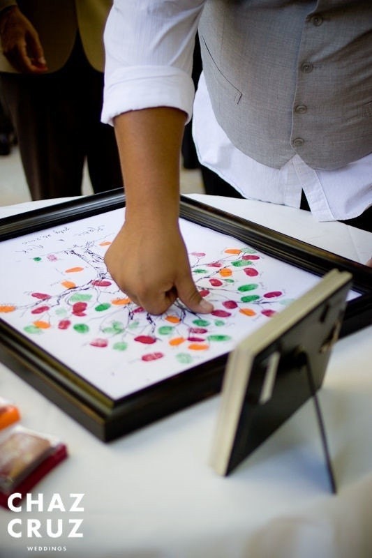 Fingerprint Tree Guestbook,Family tree,pick your style 16x20