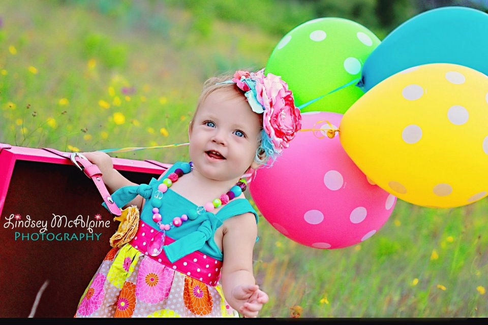 Summer Sprinkles Multi Color Flower headband