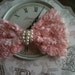 Rose Petals Bow with Pearls Headband clip