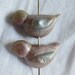 Two Opal Effect Bird Charms / Beads from Polymer clay