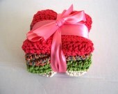 Dish Cloths Pretty Hand Crochet 100% Cotton Yarn