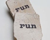 run Square Tile Magnet For Runner