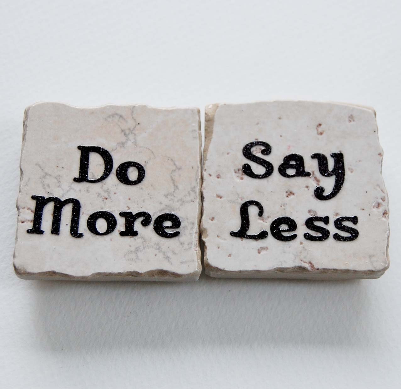 Do More Say Less Set of 2 Tile Magnets