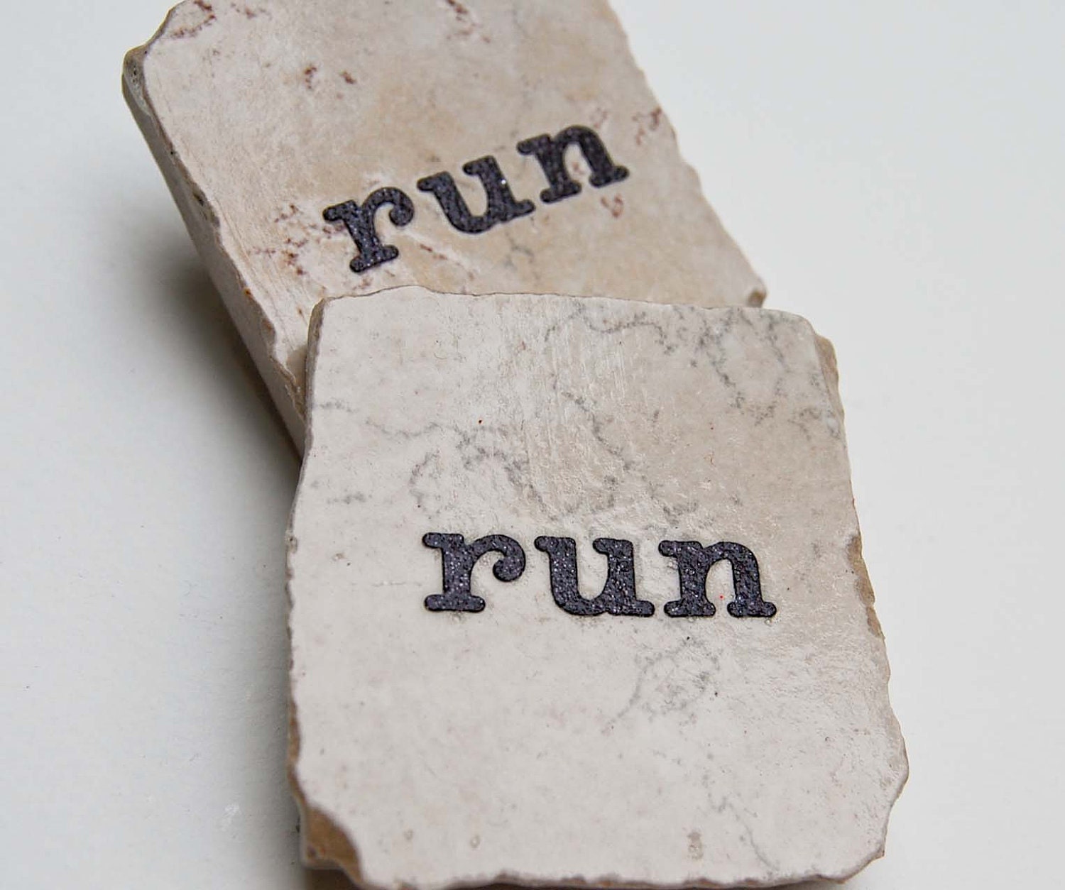 run Square Tile Magnet For Runner