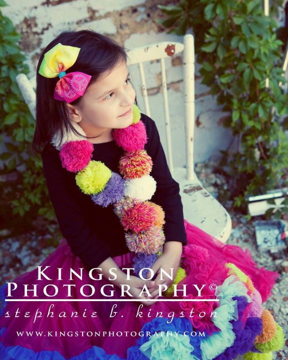Multi Colored Peace Hair Bow