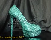Crystal Peep Toe Heels  Size 8