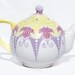 Whimsical teapot  hand painted with lace dotting