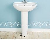 Wave wall decal border