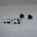 Xx . herkimer diamond oxidized sterling silver post earrings