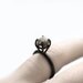 RESERVED Eye II . rough diamond oxidized sterling silver ring