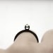 Micro thorn . brazilian aquamarine oxidized sterling silver ring